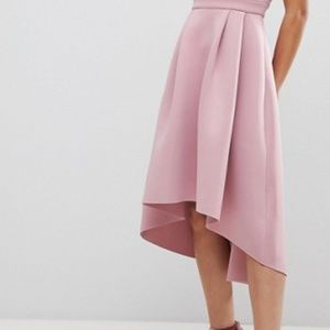 ASOS Dresses - ASOS Bardot Cold Shoulder Dip Back Midi Prom Dress ASOS Dresses - ASOS Bardot Cold Shoulder Dip Back Midi Prom Dress